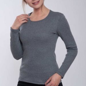 BLUZKA DAMSKA Z DŁ. RĘKAWEM 103535 SZARY